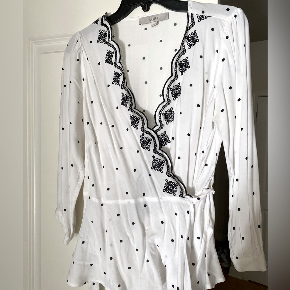 LOFT Peplum Wrap Blouse